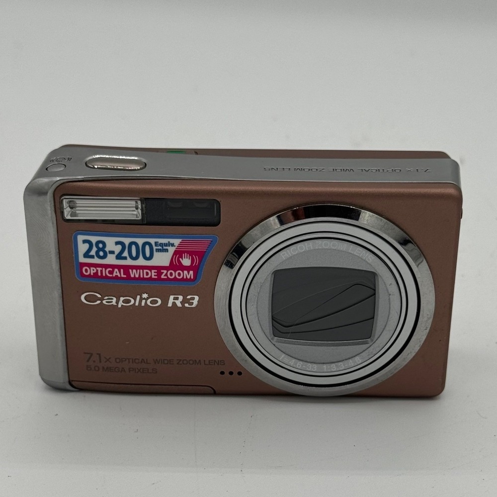 Ricoh Caplio R3 Digital Camera Bronze 5.0MP 7.1x Optical Wide Zoom Tested Works